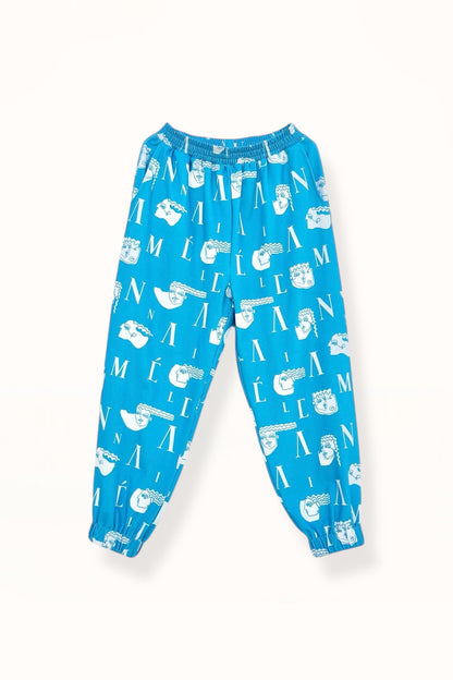 ATHENS JOGGER - LOGO HEADS PRINT | LIGHT BLUE