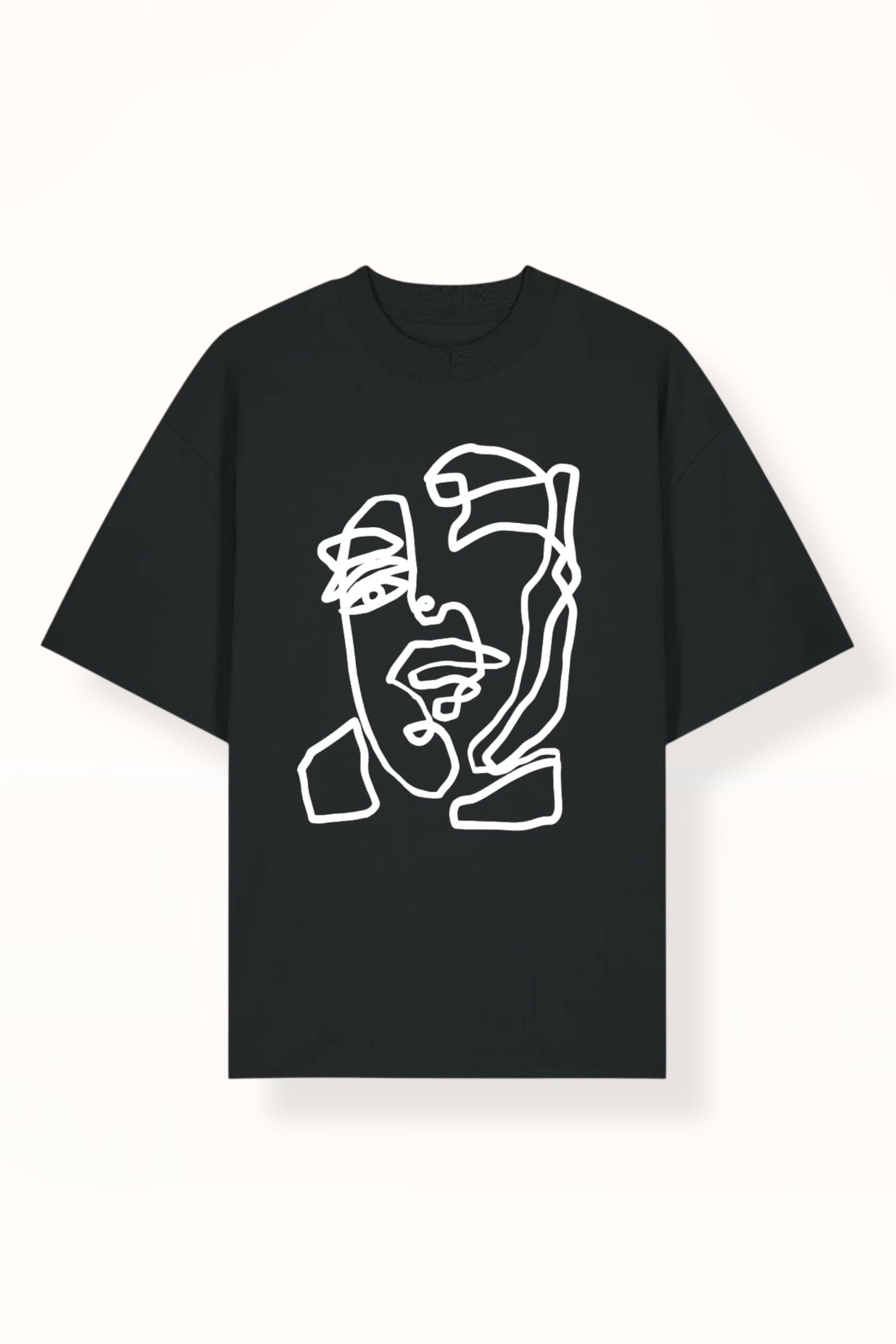 “LINES” OVERSIZED T-SHIRT | BLACK
