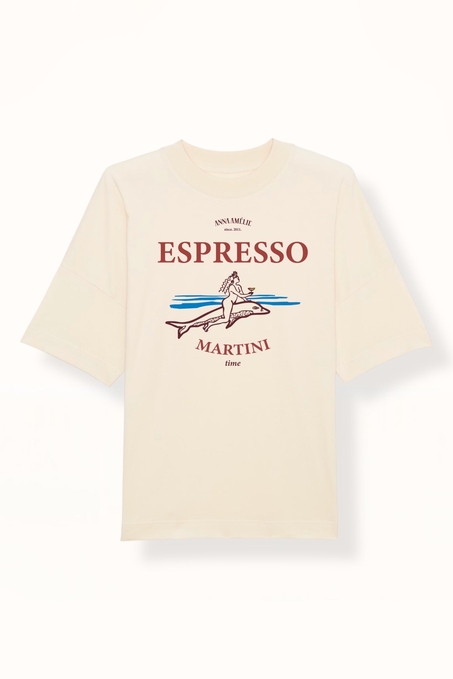 “ESPRESSO MARTINI” OVERSIZED T-SHIRT | NATURAL