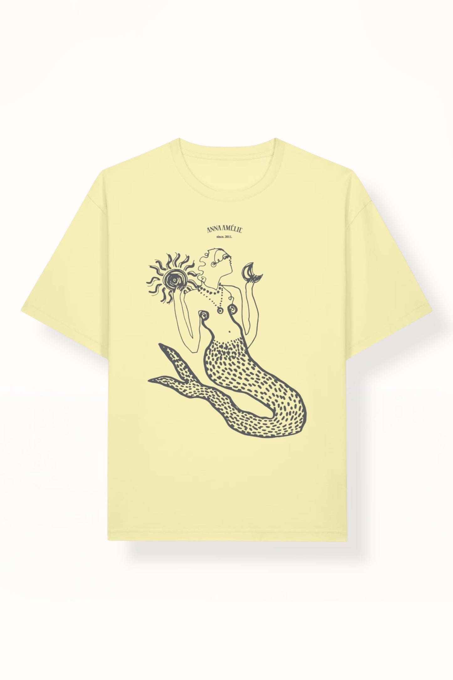 “MERMAID” RELAXED T-SHIRT | LEMON BUTTER