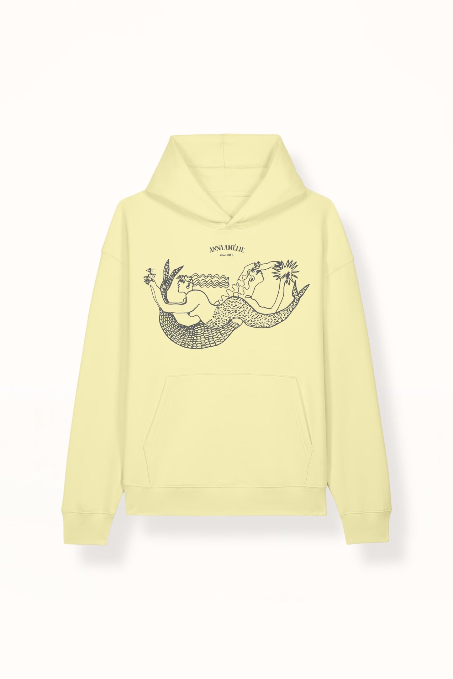 “MERMAIDS” OVERSIZED HOODIE | LEMON BUTTER