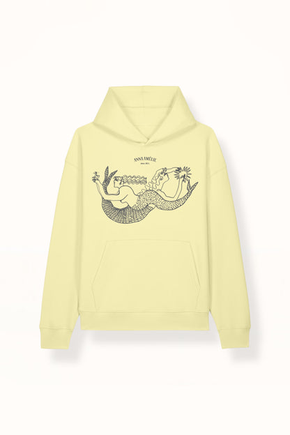 “MERMAIDS” OVERSIZED HOODIE | LEMON BUTTER