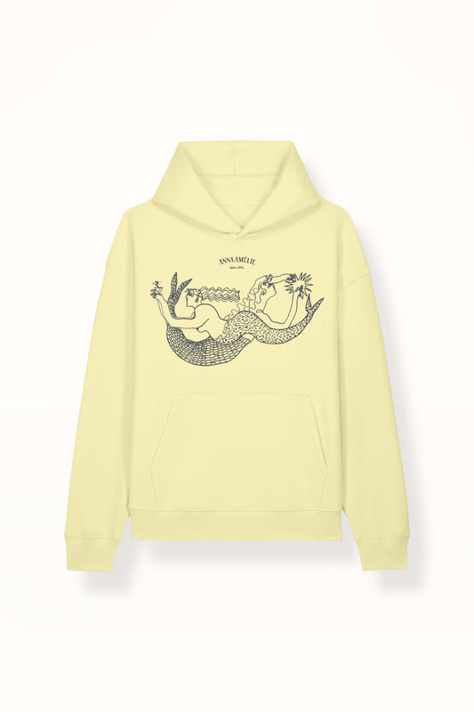 “MERMAIDS” OVERSIZED HOODIE | LEMON BUTTER