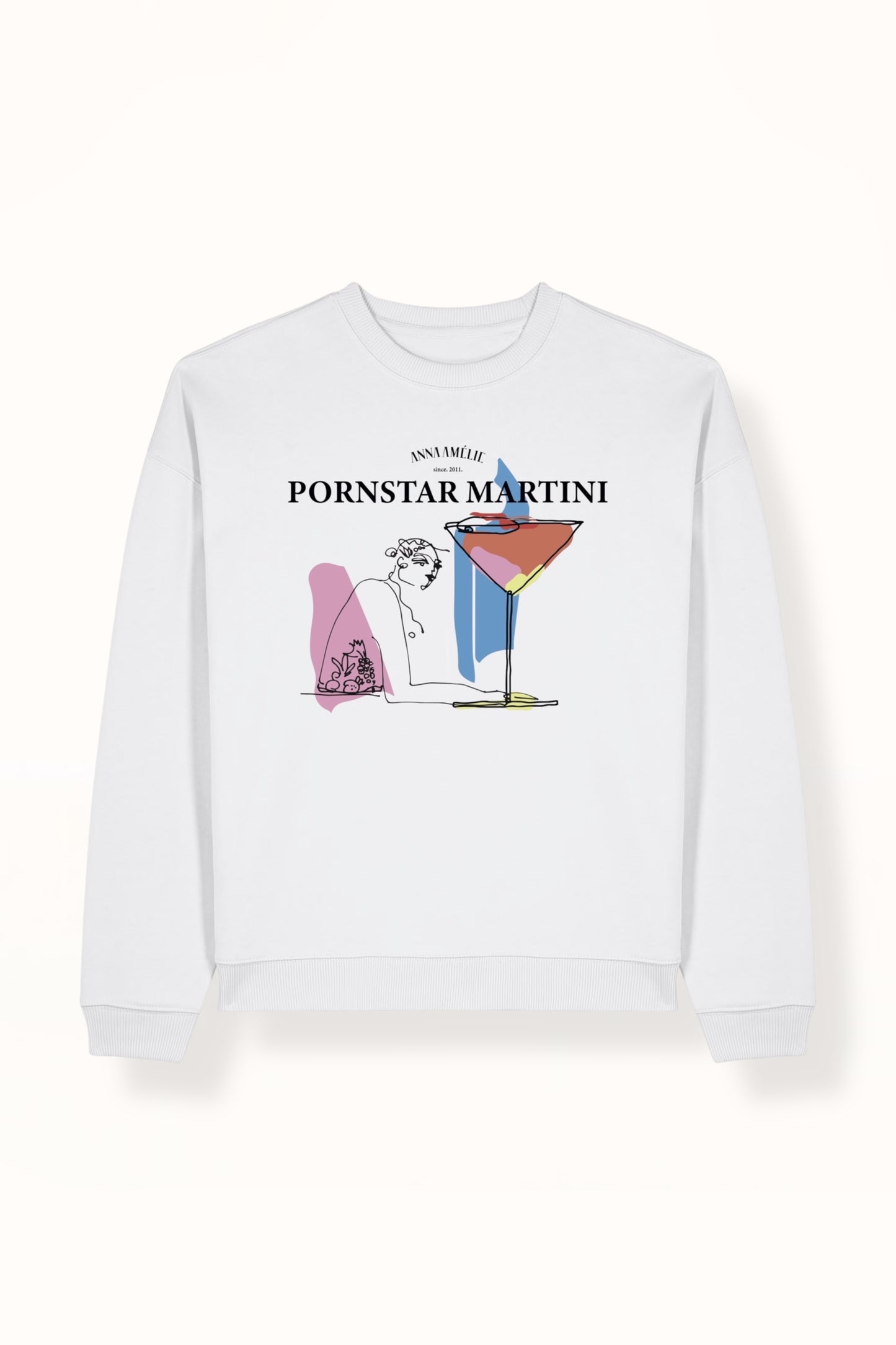“PORNSTAR MARTINI” SWEATER | WHITE