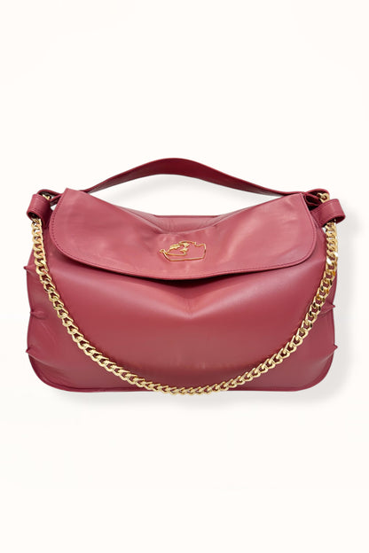 MARINA BAG - CHERRY SMOOTH LEATHER