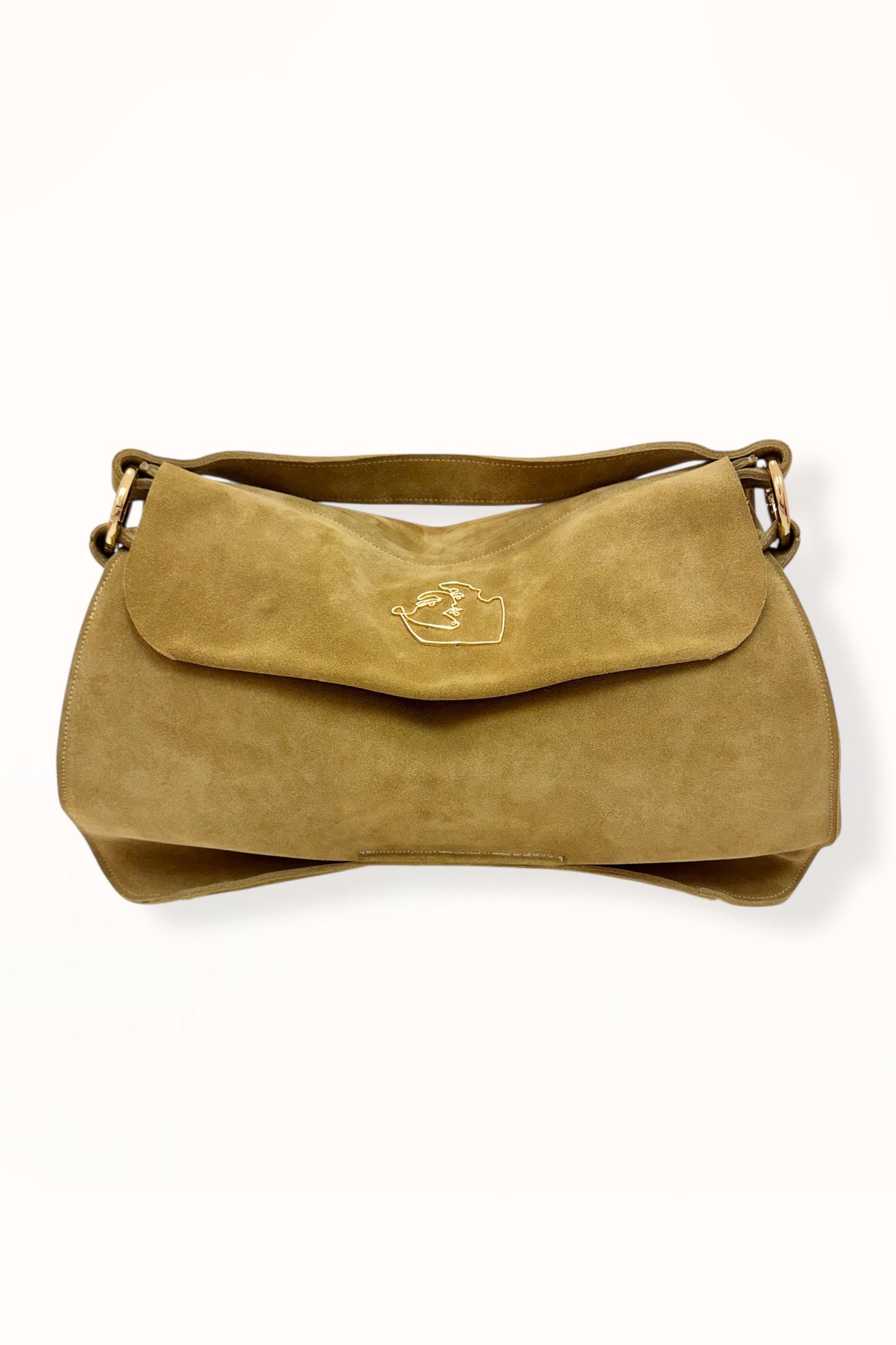 MARINA BAG - CAMEL COLORED SUEDE LEATHER