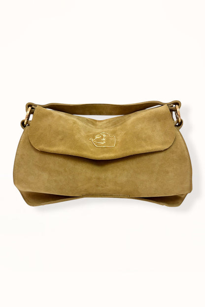 MARINA BAG - CAMEL COLORED SUEDE LEATHER