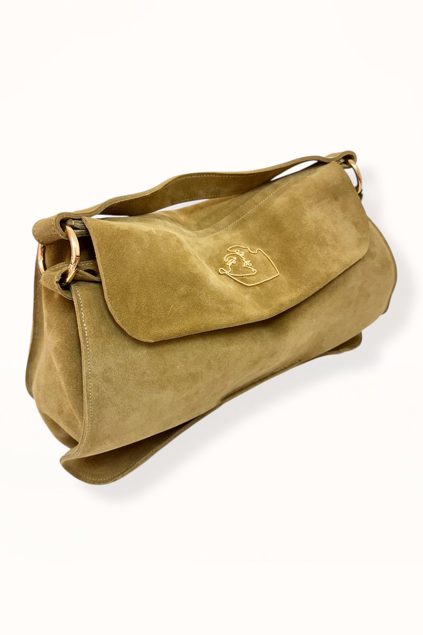 MARINA BAG - CAMEL COLORED SUEDE LEATHER