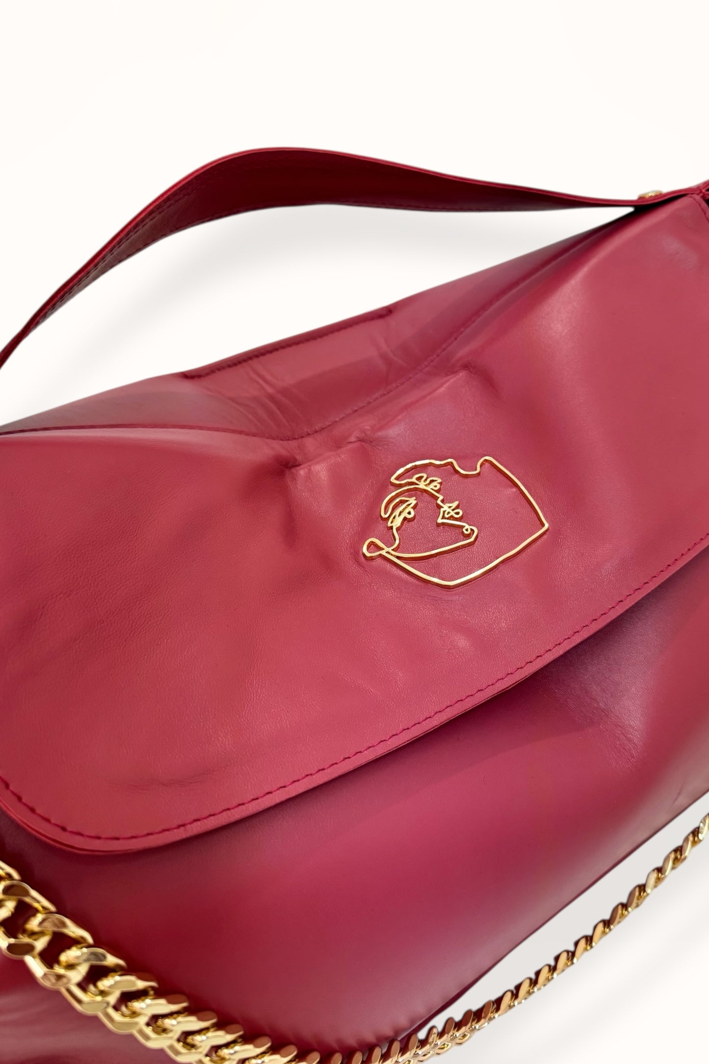MARINA BAG - CHERRY SMOOTH LEATHER
