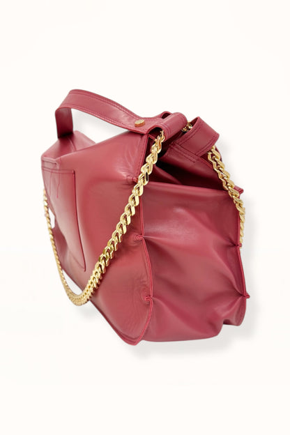 MARINA BAG - CHERRY SMOOTH LEATHER