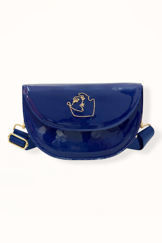 SIENNA BAG - MIDNIGHT BLUE PATENT LEATHER