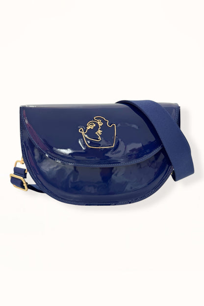 SIENNA BAG - MIDNIGHT BLUE PATENT LEATHER