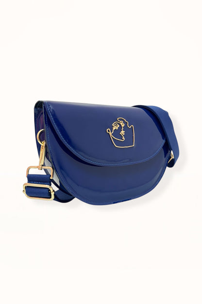 SIENNA BAG - MIDNIGHT BLUE PATENT LEATHER