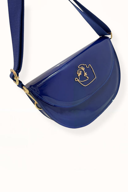 SIENNA BAG - MIDNIGHT BLUE PATENT LEATHER