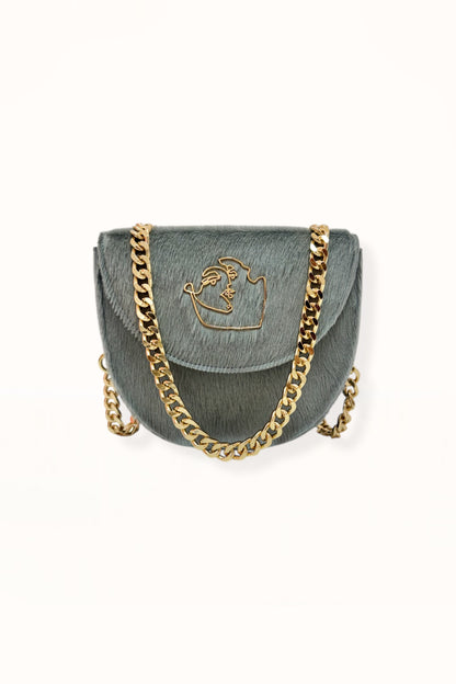 DORIS BAG - STEEL GREY HORSEHAIR LEATHER