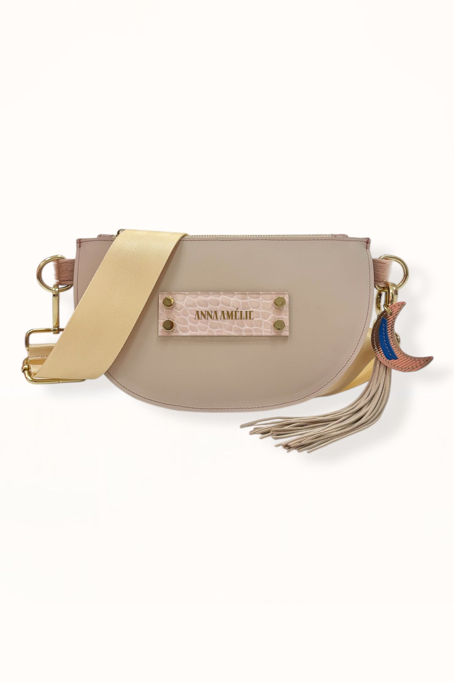 SOPHIE “L” BELTBAG  -  NUDE SMOOTH LEATHER  |  COLOR BLOCK