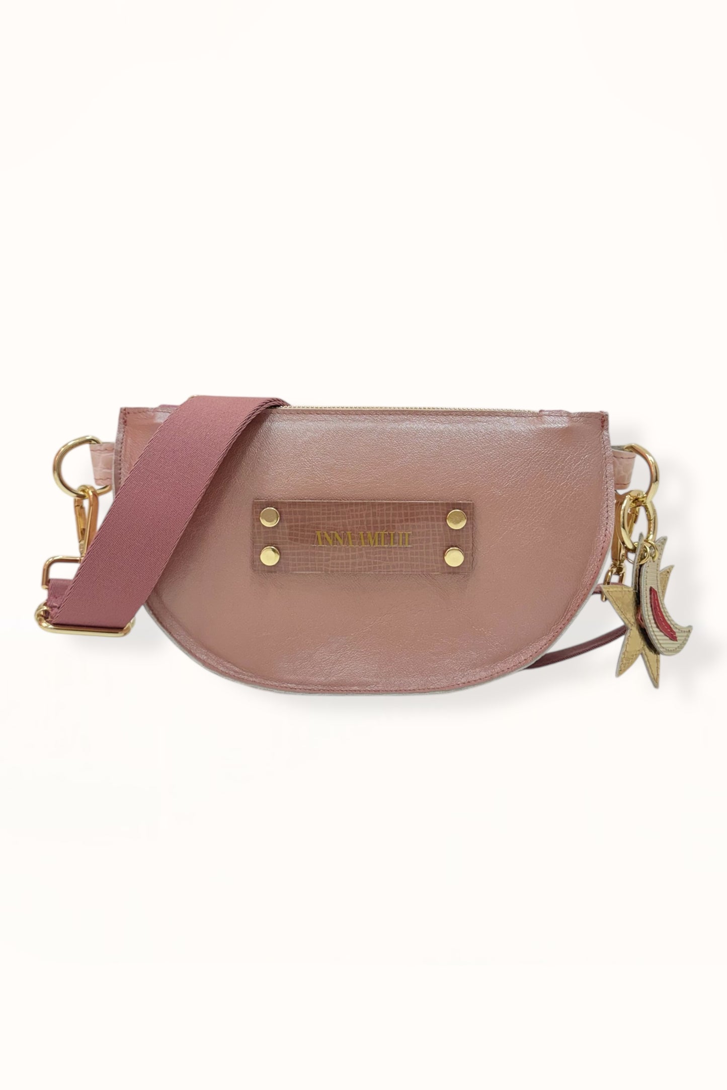 SOPHIE “L” BELTBAG  -  PEARLESCENT MAUVE LEATHER  |  COLOR BLOCK