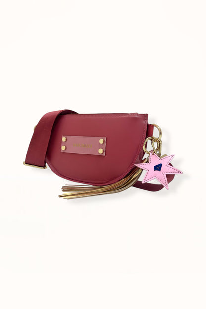 SOPHIE “L” BELTBAG  -  CHERRY RED SMOOTH LEATHER  |  COLOR BLOCK
