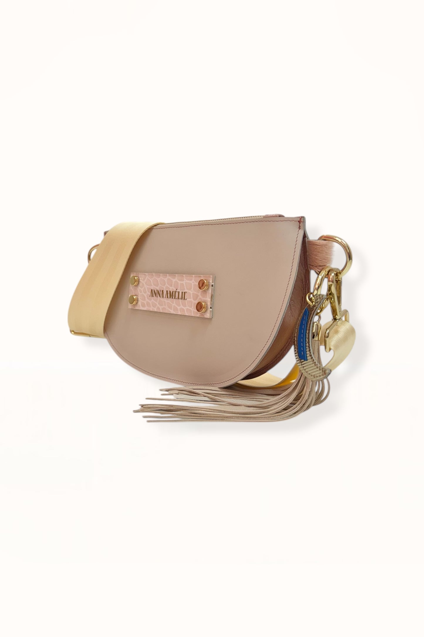 SOPHIE “L” BELTBAG  -  NUDE SMOOTH LEATHER  |  COLOR BLOCK