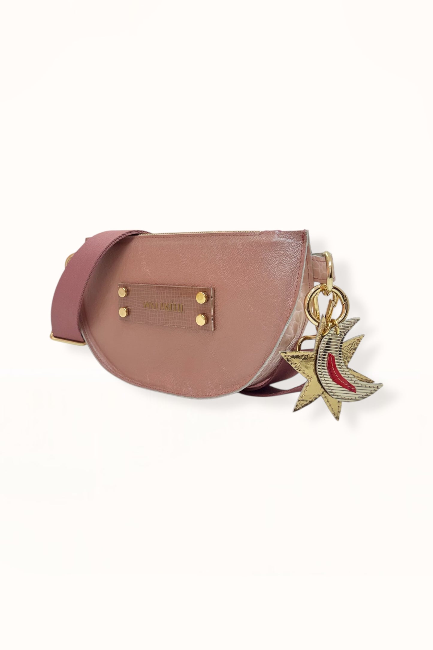 SOPHIE “L” BELTBAG  -  PEARLESCENT MAUVE LEATHER  |  COLOR BLOCK