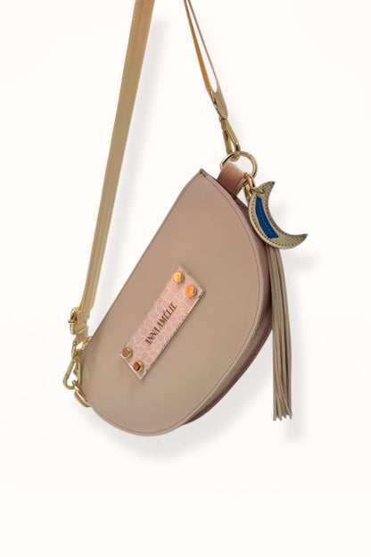 SOPHIE “L” BELTBAG  -  NUDE SMOOTH LEATHER  |  COLOR BLOCK