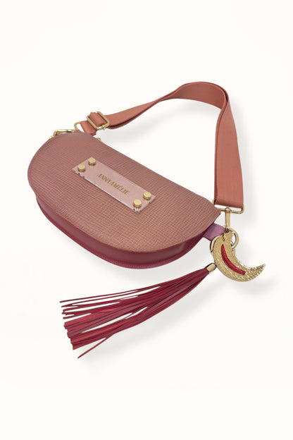SOPHIE “L” BELTBAG  -  DARK PINK TEXTURED LEATHER | COLOR BLOCK