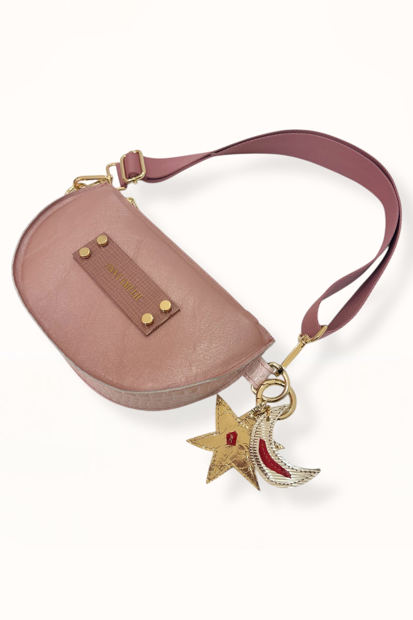 SOPHIE “L” BELTBAG  -  PEARLESCENT MAUVE LEATHER  |  COLOR BLOCK