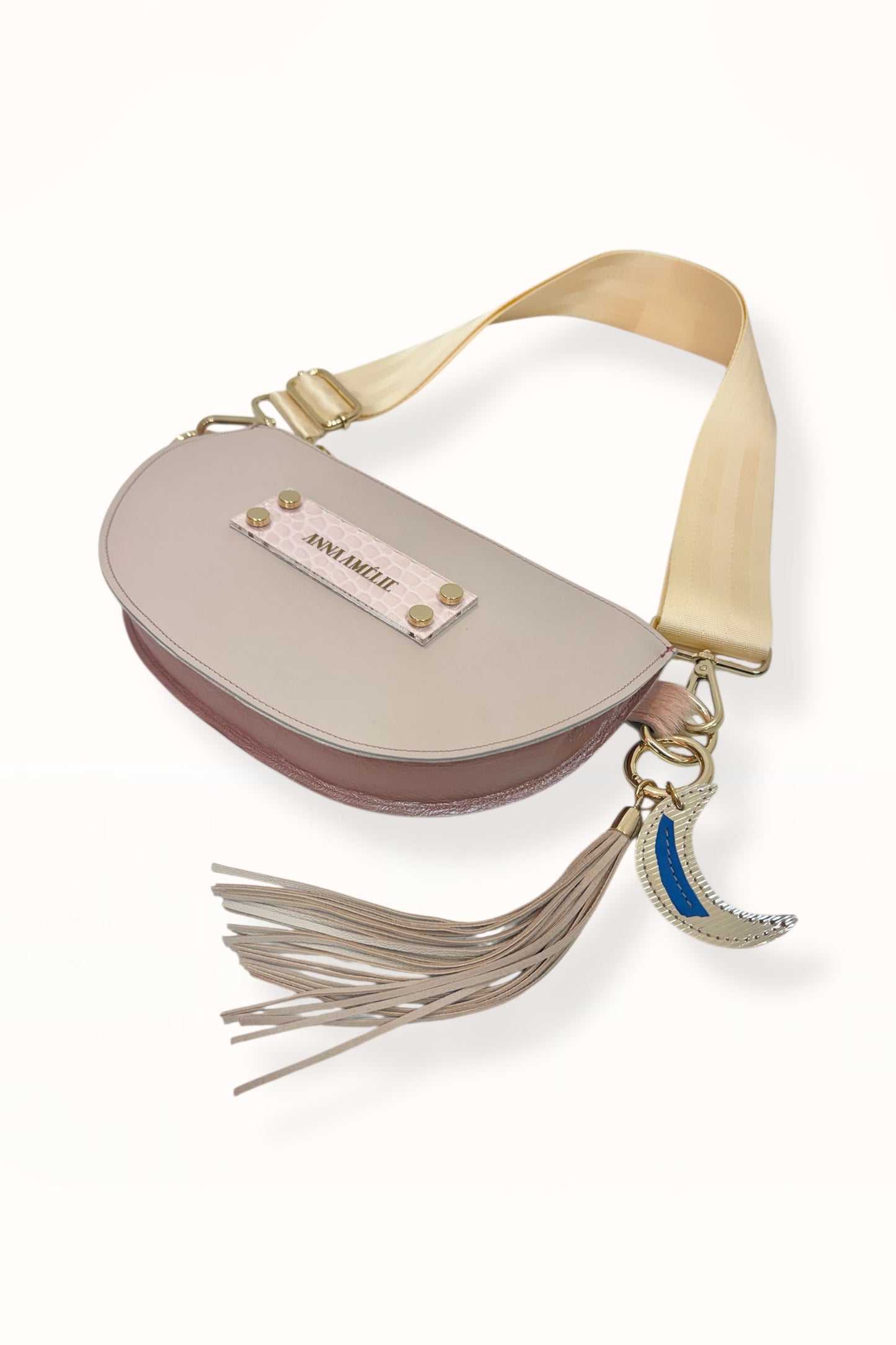 SOPHIE “L” BELTBAG  -  NUDE SMOOTH LEATHER  |  COLOR BLOCK