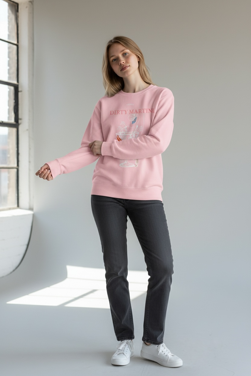 SPECIAL PRE-ORDER | “DIRTY MARTINI” SWEATER | LIGHT PINK