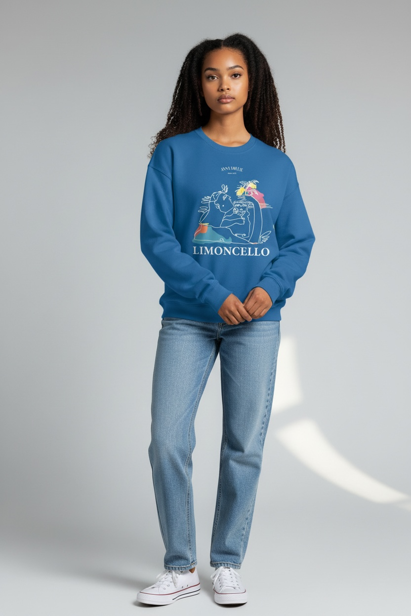 SPECIAL PRE-ORDER | “LIMONCELLO” SWEATER | MEDIUM BLUE