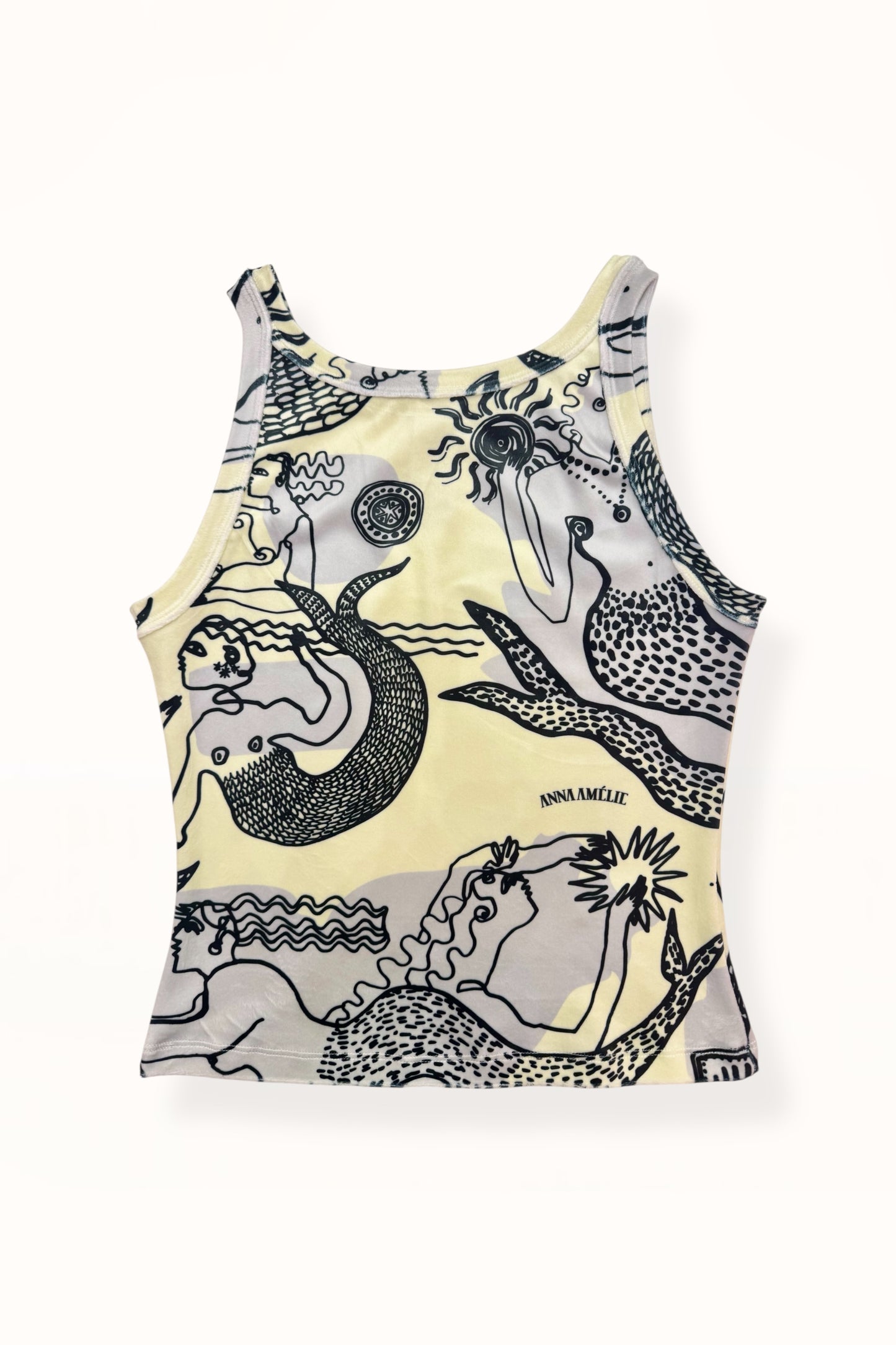 VELVET TANK TOP  - “MERMAID PRINT” | LEMON BUTTER & GREY