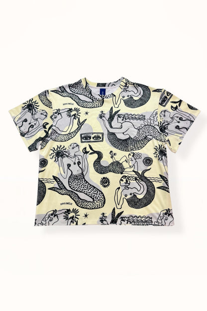 VELVET T-SHIRT - “MERMAID PRINT”  | LEMON BUTTER & GREY