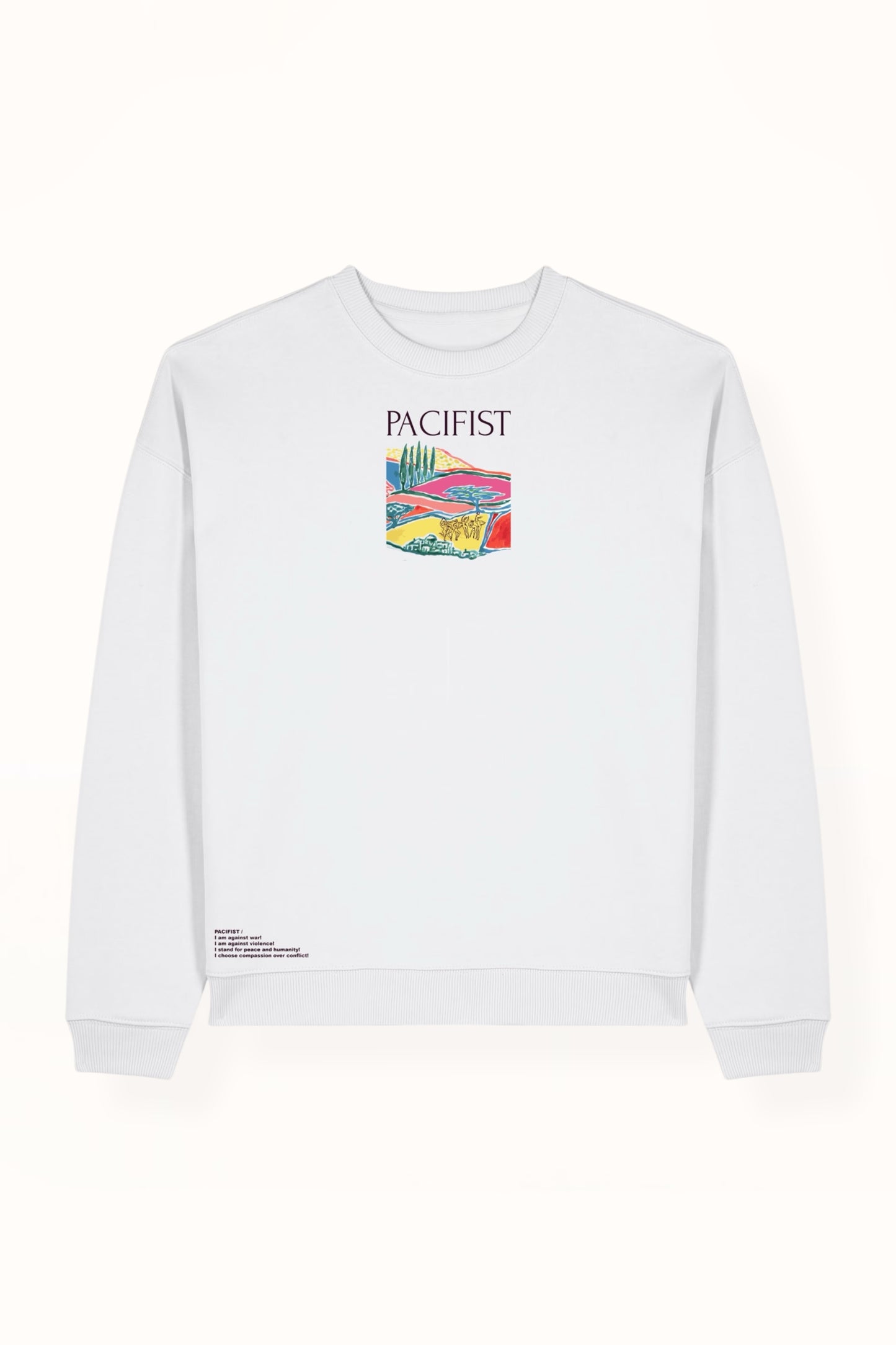 “PACIFIST” SWEATER | WHITE