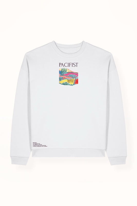 “PACIFIST” SWEATER | WHITE