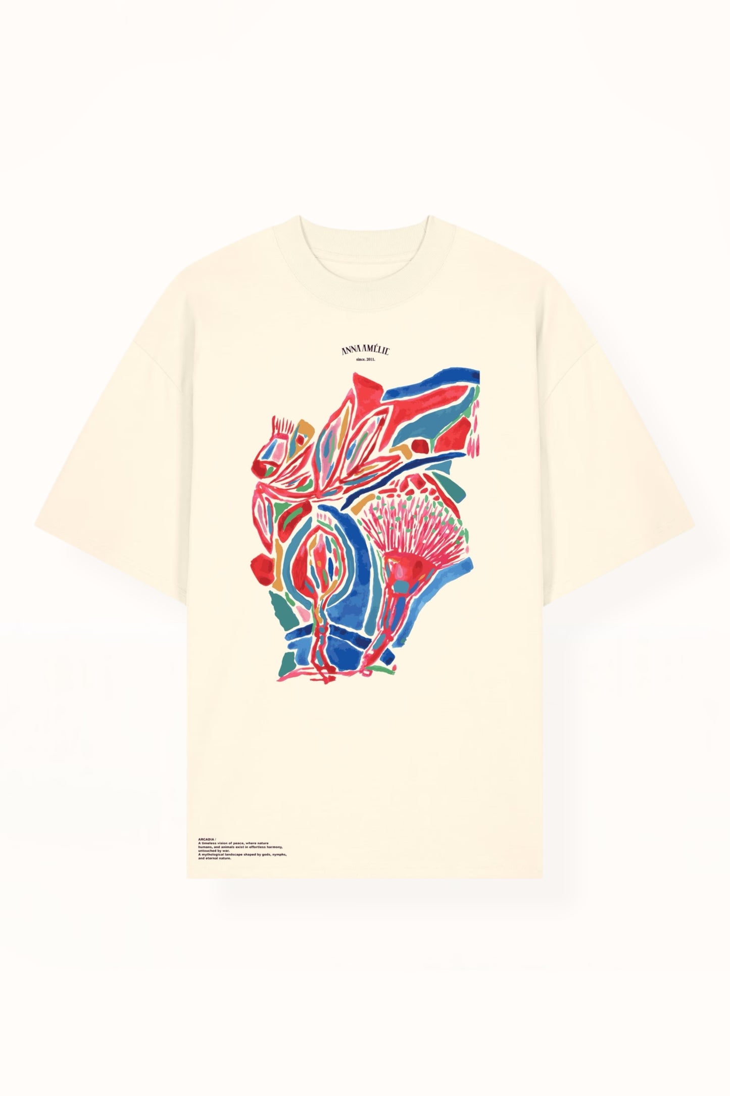 “ARCADIA” OVERSIZED T-SHIRT | CREME