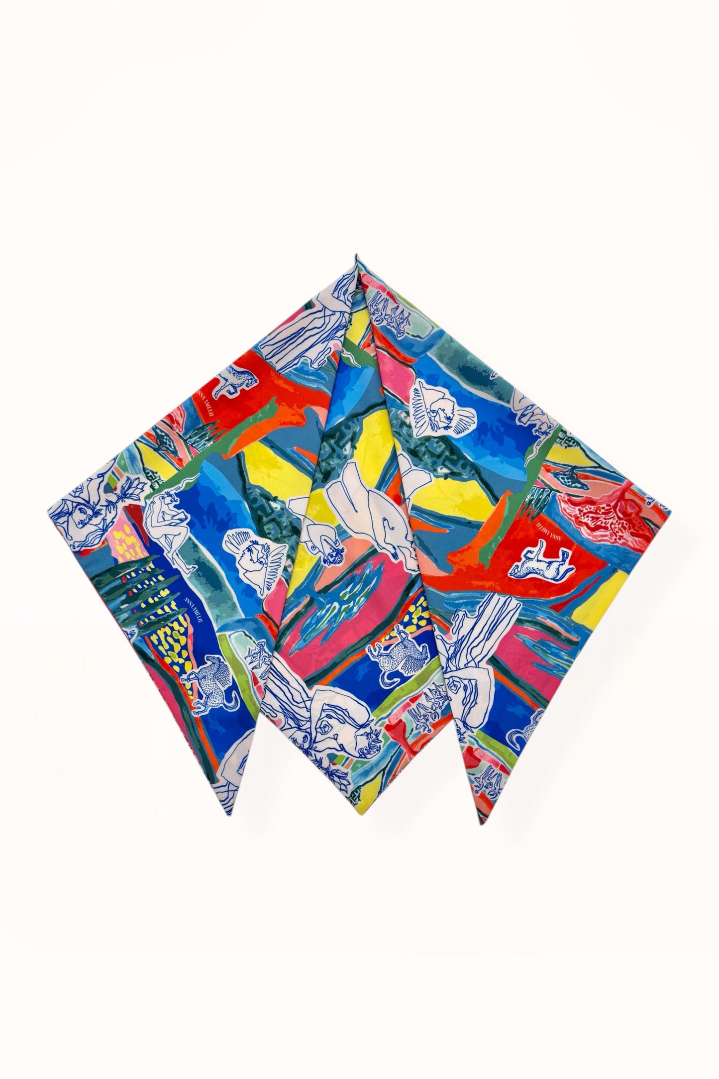 TRIANGLE SCARF  - “ARCADIA PRINT” | PATCHES MULTICOLOR