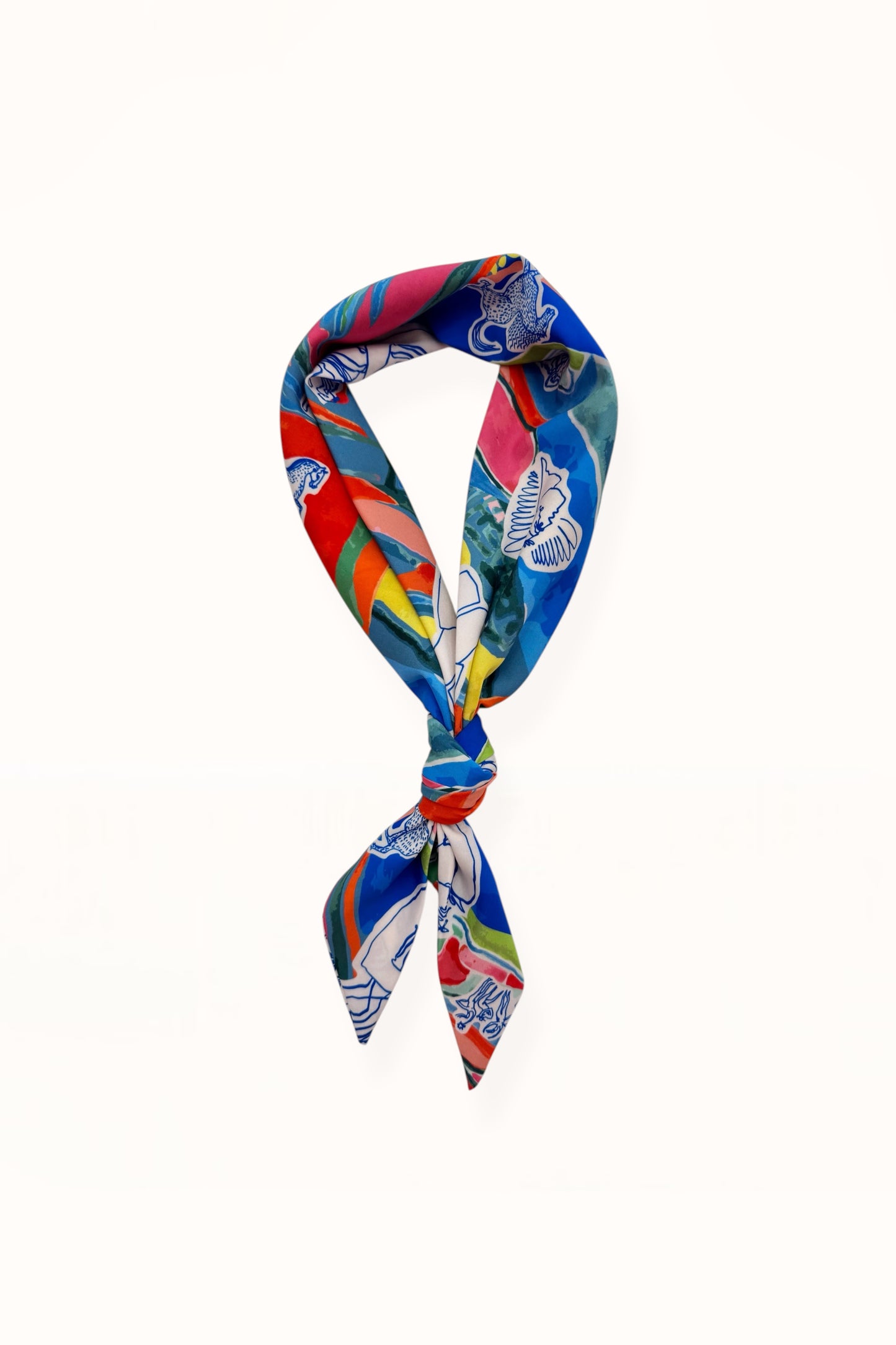 TRIANGLE SCARF  - “ARCADIA PRINT” | PATCHES MULTICOLOR