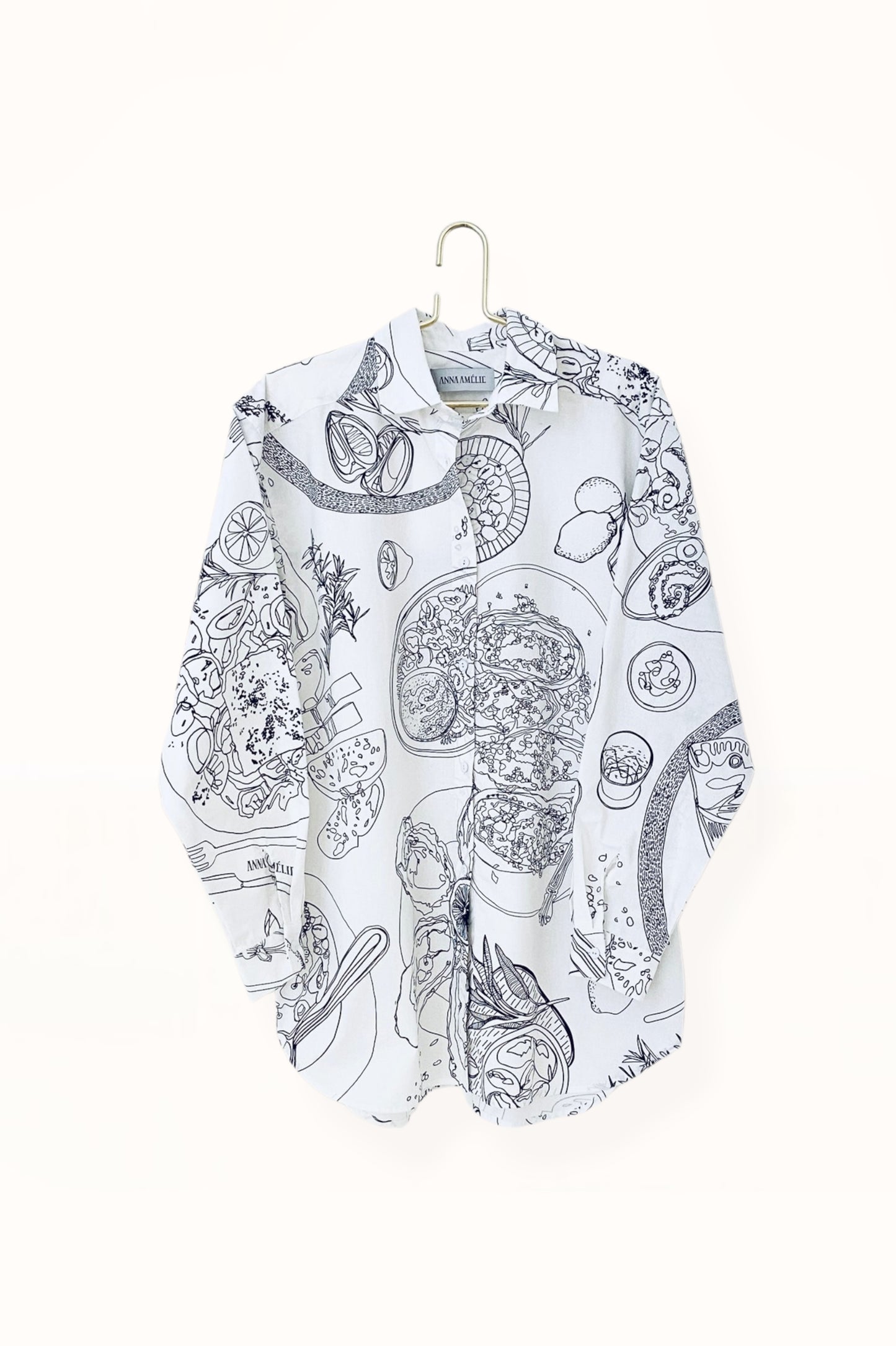 Special Pre-Order |  BUTTON DOWN SHIRT  |  “TAVERN PRINT” - WHITE