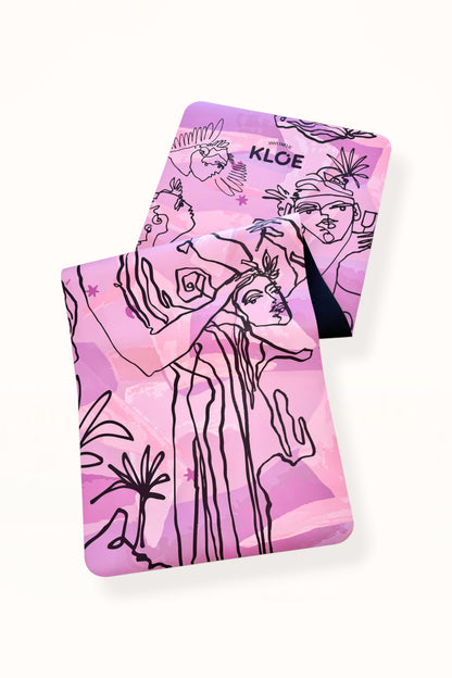 KLOE YOGA & PILATES MAT - “EDEN PRINT” | LILAC & PINK