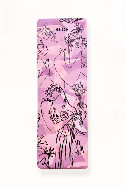 KLOE YOGA & PILATES MAT - “EDEN PRINT” | LILAC & PINK