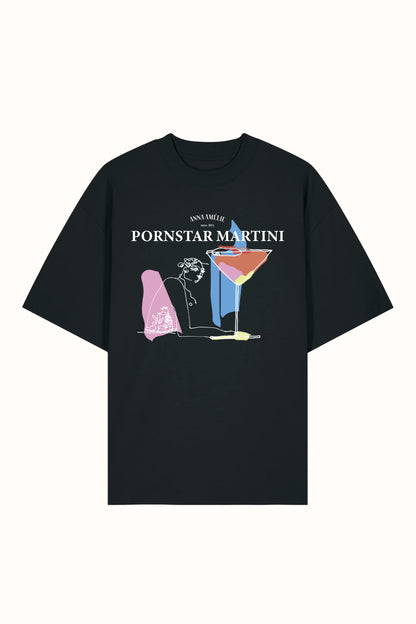 “PORNSTAR MARTINI” OVERSIZED T-SHIRT | BLACK