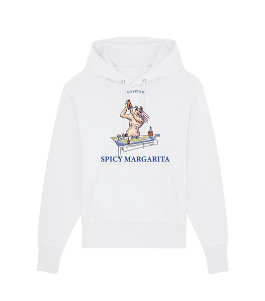 “SPICY MARGARITA” HOODIE | CRISP WHITE