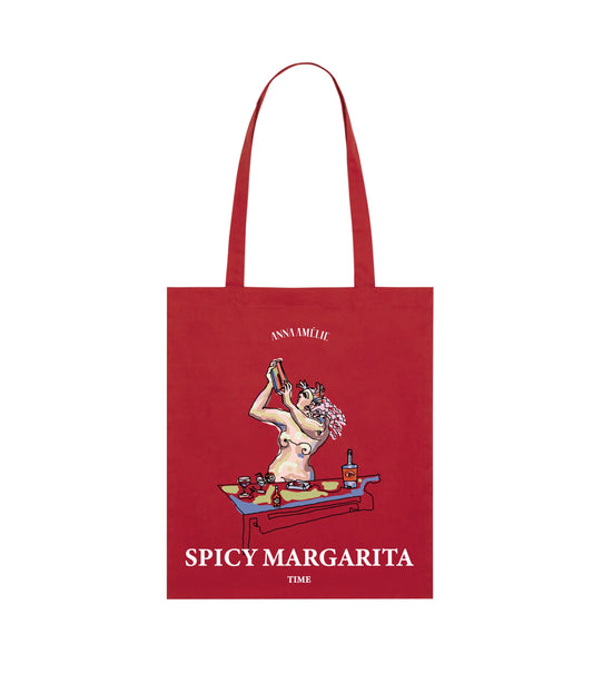 “SPICY MARGARITA” TOTE BAG | RED CHILI