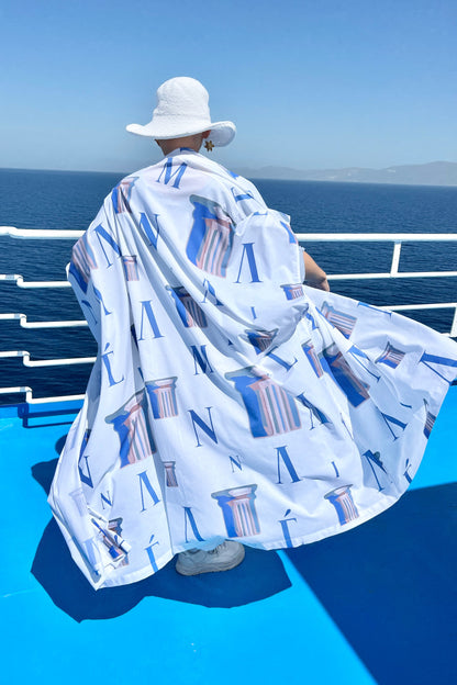 Special Pre-Order | CAFTAN - COLUMN LOGO PRINT | WHITE