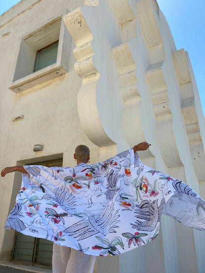 Special Pre-Order | CAFTAN - BIRDS PRINT | COLORFUL